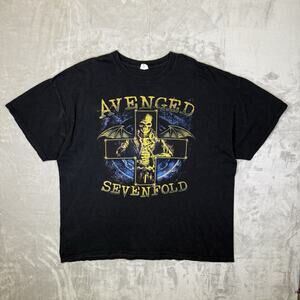 Avenged Sevenfold 2013 Tour Concert T-Shirt Heavy Metal Band Tee Grunge Goth Emo